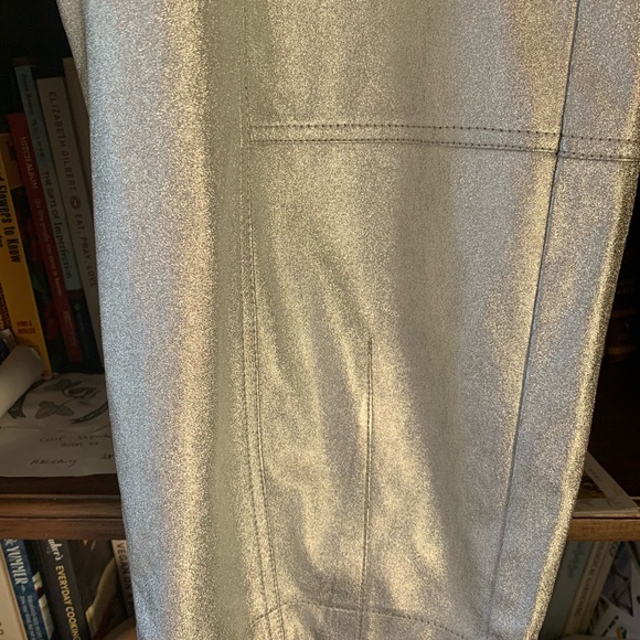 Silver Anthropologie Barrel pants. Sz 10. - Picture 4 of 6